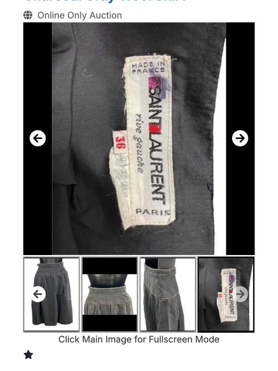 Vintage Saint Laurent wool skirt - Picture 6 of 6